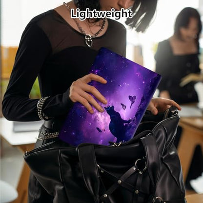 Laptop Skin Sticker Decal 15.6 Inch,12 13 13.3 14 15 15.6 in Laptop Netbook Skins for Notebook,Art Decal Removable Waterproof Scratch Resistant,Universal Vinyl Cover,Purple Galaxy Cat - color: Purple Galaxy Cat