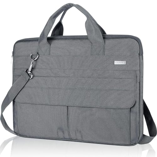 LANDICI Laptop Bag Carrying Case 15.6 Inch with Shoulder Strap, Slim Waterproof Computer Sleeve Cover Compatible with MacBook Pro 15/16, 15-16 Inch HP Acer Dell Lenovo ASUS Laptop, Grey - color: Grey, size: 14-15.6 Inch