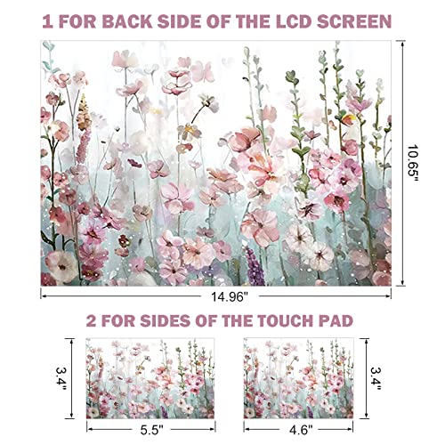 DINKY Laptop Skin Sticker Decal, 12" 13" 13.3" 14" 15" 15.4" 15.6 inch Laptop Universal Reusable Vinyl Skin Stickers Cover Art Decal Notebook PC Personalized Protector-Wildwill Flora - color: Wildwill Flora