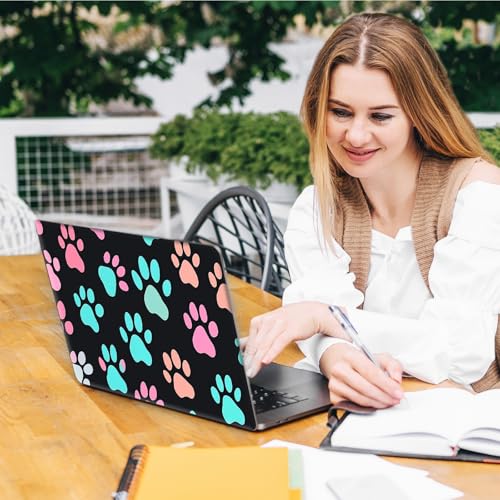 Laptop Skin Sticker Decal, Universal Reusable Vinyl Laptop Cover for 12" 13" 13.3" 14" 15" 15.4" 15.6" Notebook PC, Waterproof Scratch-Resistant with 2 Wrist Pads, Easy to Apply & Remove,Dog Paw Print - color: Dog Paw Print