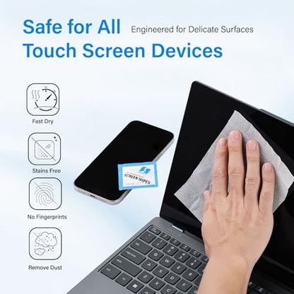 200 Count Screen Wipes, Screen Cleaner Wipes for Electronics, Touchscreens - size: 200 count