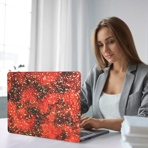 Funut for MacBook Air 13 Inch Case 2026 2025-2022 M5 M4 M3 M2 A3449 A3240 A3113 A2681, Luxury Snake PU Leather Scratch & Shockproof Hard Shell Case & Keyboard Cover,Snake Skin Red - color: Snake Brown, size: 2022-2026 MacBook Air 13.6 inch M2 M3 M4 M5