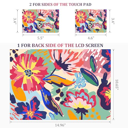 Laptop Notebook Skin Sticker Cover Decal, 12 13 13.3 14 15 15.4 15.6 inch Laptop Vinyl Skin Sticker Cover Art Protector Decal Universal, Graffiti Flower - color: Graffiti Flower