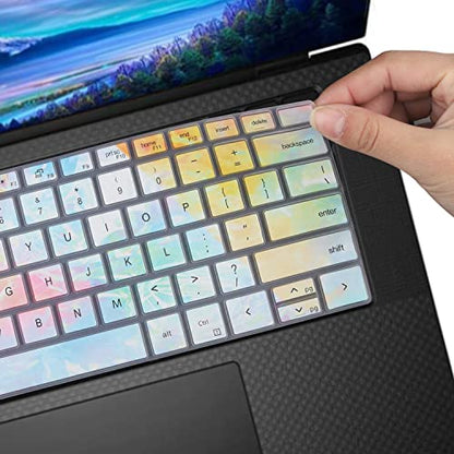 Colorful Keyboard Cover for 2025-2022 Dell XPS 15 9500 9510 9520 9530 15.6 Inch & XPS 17 9720 9700 9710 9730 17 Inch & DELL Precision 5770 5570 5760 5560 15.6" 17.3" (NOT FIT XPS 13 14 16 inch) - color: Colors