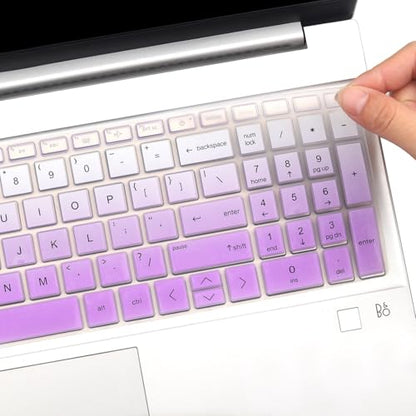 Keyboard Cover for 15.6 17.3 HP Laptop 17-cn 17-cp 15-fc 15-fd 15-eg 15-eh 15-er Series 15-fd0083wm 15t-fd000 15-fc0013od 15-fc0081nr 15-fc0093dx 15t-eg300 115z-eh000 17t-cn300/cn400 17-cp2099nr - color: GradientPurple