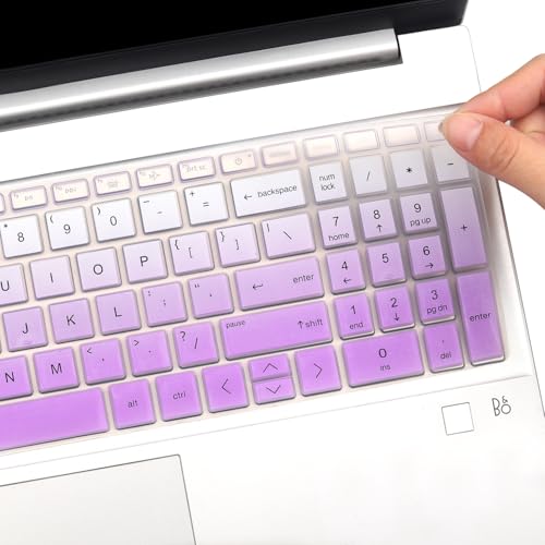 Keyboard Cover for 15.6 17.3 HP Laptop 17-cn 17-cp 15-fc 15-fd 15-eg 15-eh 15-er Series 15-fd0083wm 15t-fd000 15-fc0013od 15-fc0081nr 15-fc0093dx 15t-eg300 115z-eh000 17t-cn300/cn400 17-cp2099nr - color: GradientPurple
