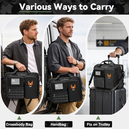 Tactical Laptop Bag for Men, 15.6/18.5 Inch Tactical Messenger Bag, Multipurpose Bag for Travel, Business - size: Medium