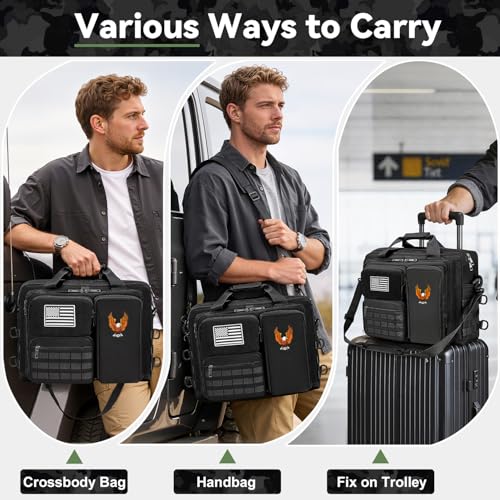 Tactical Laptop Bag for Men, 15.6/18.5 Inch Tactical Messenger Bag, Multipurpose Bag for Travel, Business - size: Large