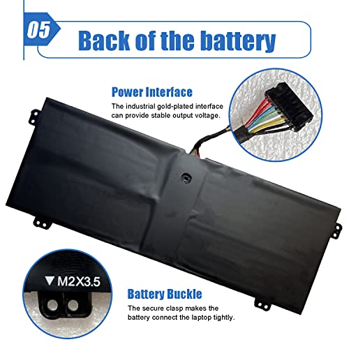 L16L4PB1 L16C4PB1 Laptop Battery Compatible with Lenovo Yoga 720-13IKB 730-13IKB 730-13IWL Series Notebook L16M4PB1 2ICP4/43/110-2 5B10M52738 5B10M52739 5B10M52740 5B10Q38237 7.72V 48Wh