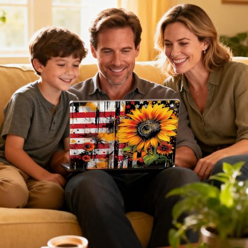 Universal Laptop Skin Sticker Decal for 11.6”12" 13" 13.3" 14" 15" 15.4" 15.6" Reusable Waterproof Scratch-Scratch Resistant Protective Vinyl Laptop Notebook Skin Stickers - Yellow Sunflower Flag - color: Yellow Sunflower Flag