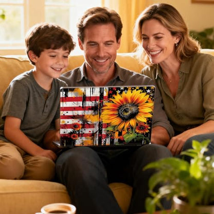 Universal Laptop Skin Sticker Decal for 11.6”12" 13" 13.3" 14" 15" 15.4" 15.6" Reusable Waterproof Scratch-Scratch Resistant Protective Vinyl Laptop Notebook Skin Stickers - Yellow Sunflower Flag - color: Yellow Sunflower Flag