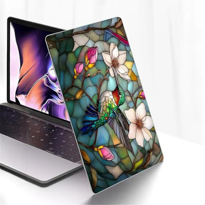 for MacBook 12 Inch Release 2015/2016/2017 Model A1534 Clear Computer Case,Novelty Premium Pattern Hardshell Laptop Case 3D Stained Flower Looking Hummingbird - color: 3D Stained Flower Looking Hummingbird, size: A1534(12 inch)-Clear
