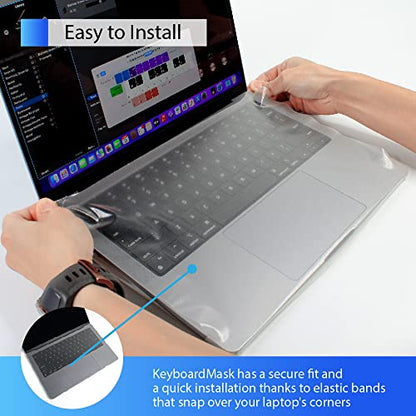 KeyboardMask Matte Keyboard Cover Compatible, 0.12mm Ultra Thin Wipeable Anti-Dust Protector (MacBook Pro 14" 2021-2025) - size: MacBook Pro 14" 2021-2023