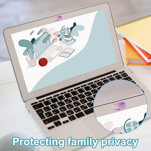 20pcs Webcam Cover Slides, Ultra-Thin Colorful Camera Privacy Covers Protect Privacy & Security Starry Sky Front Camera Slim Protector Cover Slider for Laptop Desktop Phone Tablet Accessories