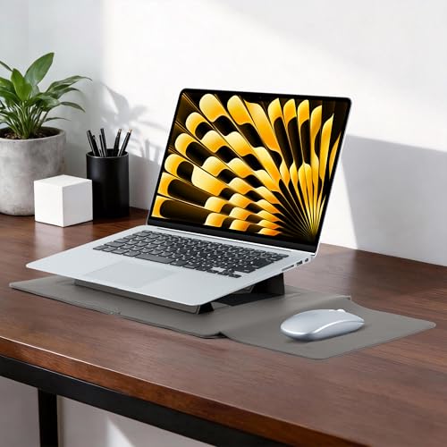 13-14 Inch Protective Laptop Sleeve Case with Stand, for MacBook Pro 14'' M5~M1, Pro/Max(2026-2021), MacBook Air 13.6'' M5-M2, (2026-2022), iPad Air/Pro Surface, PU Leather Laptop Case (13"-14" Blue) - color: Blue, size: 13-14 Inch