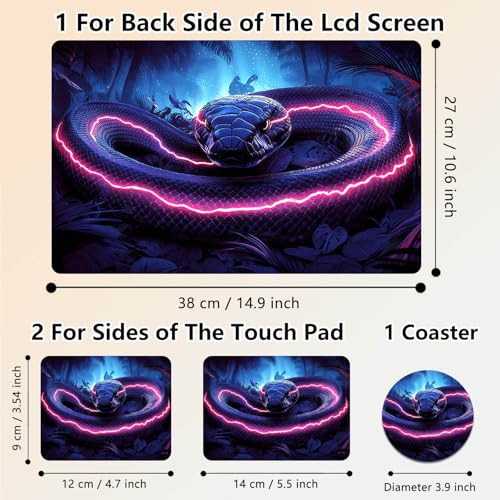 Laptop Skin Sticker Decal 15.6 Inch,12 13 13.3 14 15 15.6 in Laptop Netbook Skins for Notebook,Art Decal Removable Waterproof Scratch Resistant,Universal Vinyl Cover,Glitter Snake - color: Glitter Snake