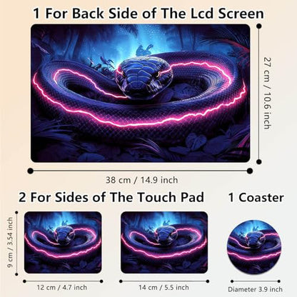 Laptop Skin Sticker Decal 15.6 Inch,12 13 13.3 14 15 15.6 in Laptop Netbook Skins for Notebook,Art Decal Removable Waterproof Scratch Resistant,Universal Vinyl Cover,Glitter Snake - color: Glitter Snake