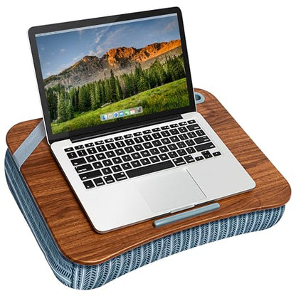 LAPGEAR Designer Lap Desk – Arrow Stripes, Fits 15.6” Laptops | Built-In Phone Slot, Device Ledge, Conforming Microbead Cushion, Carry Handle - color: Arrow Stripes, size: Single Lap Desk