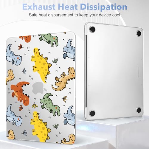 May Chen for MacBook Neo Case 13 inch 2026 | 100% Match Official Color | Pattern Printing, Anti-Crack & Scratch & Fingerprint | Protective Hard Shell Cases Laptop Model A3404 - Dinosaurs Cartoon - color: Dinosaurs cartoon