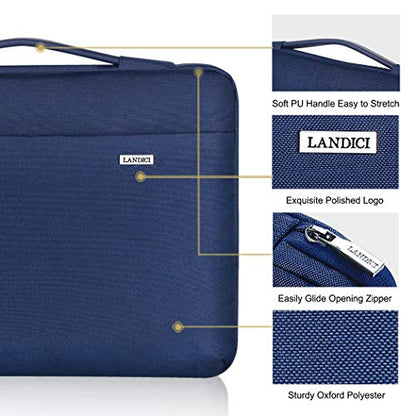 LANDICI 15.6-16 Inch Protective Laptop Sleeve with Handle, Blue | Waterproof computer cover for MacBook Pro 16 M1-M4 2019-2025 and 15.6-16 inch HP, Dell, Lenovo, Acer and ASUS laptops - color: Blue, size: 15.6-16 inch