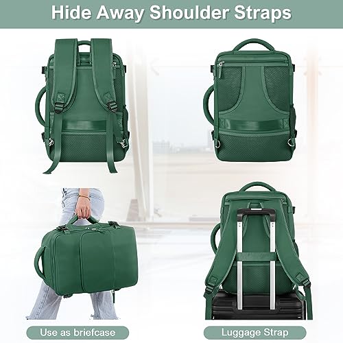 Sinaliy Travel laptop Backpack for Women, Personal Item Size Flight Approved, 16 Inch Laptop Bag with Multi-Pockets, Hiking Backpack, Waterproof Carry On Backpack Casual Daypack Backpack | Waterproof 16 Inch Laptop Backpack for Work, College, Weekend, Bus