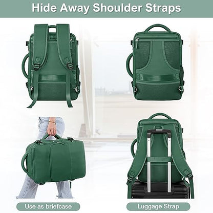 Sinaliy Travel laptop Backpack for Women, Personal Item Size Flight Approved, 16 Inch Laptop Bag with Multi-Pockets, Hiking Backpack, Waterproof Carry On Backpack Casual Daypack Backpack | Waterproof 16 Inch Laptop Backpack for Work, College, Weekend, Bus
