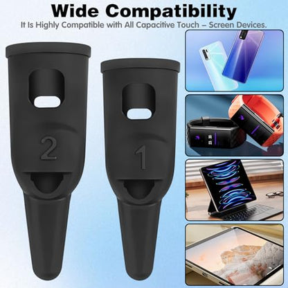 6Pcs Finger Stylus Pen for Touchscreen High Precision Sensitivity Silicone, Capacitive Stylus Suitable for iPad/iPhone/Android Phones Tablets All Touch Screens Adults and Children