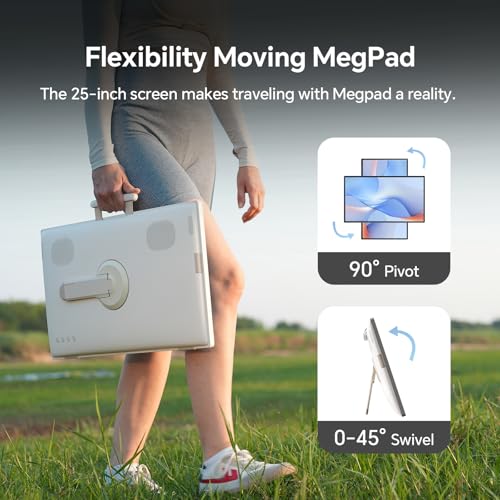 KTC 25 Inch MegPad Portable TV Touchscreen Monitor with Carrying Laptop Bag