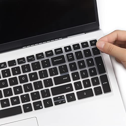 Keyboard Cover for 2026 2025 Dell 15 Laptop DC15250 DC15255 15.6" Dell Inspiron 15 3510 3511 3515 3525 3530 3535 5510 5515 5518 7510 15.6", Vostro 3510 3520 3530 5510 5515 15.6, Inspiron 7610 - color: Black