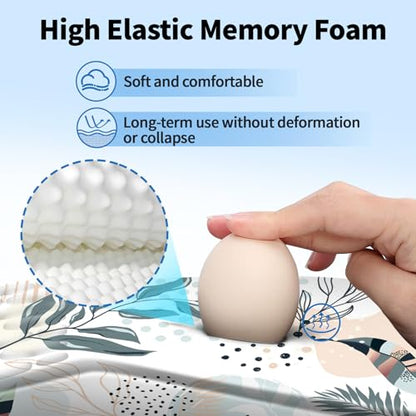 YIWEI Ergonomic Mouse Pad with Wrist Rest for Carpal Tunnel Pain Relief | Memory Foam Wrist Support,Non-Slip Rubber Base, Keyboard Computer Mousepad,Lycra Cloth Surface,Gaming Home Office - color: Boho Leaves