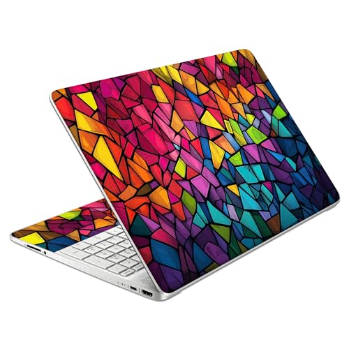Laptop Skin Decal HP 15.6" - Mozaic, Laptop Cover Sticker, No Cutting Required, No Bubble, Waterproof, Scratch Resistant - Including Wide Screen and Wrist Pad - size: 15.6 inch