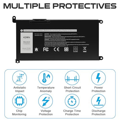 Fancy Buying JPFMR DN33X RDNP5 65N6H Laptop Battery Replacement for Dell Chromebook 3100 3400 2-in-1 5488 5493 5593 P90F Series Notebook 0JPFMR 7MT0R 7MTOR 16DPH 7T0D3 07T0D3 07GDY - size: 7.52*4.09*0.24inch