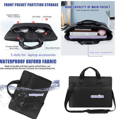 Premium Black,17.3-18.4 Inch Laptop Briefcase with Cross-Body Shoulder, DVD Player bag,Painting board bag，Laptop case Fits Dell, HP, ASUS,MacBook Pro, 2-layer Design,Durable,LIGHTWEIGHT