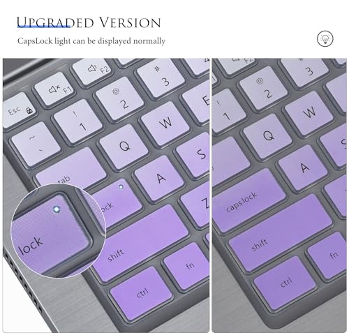 Keyboard Cover for Dell Latitude 7440 7430 7420 7410 5440 5431 5430 5420 14" Laptop, Dell Latitude 9430 9420 14"/Latitude 9520 9510 15.6"/Latitude 7640 16" Keyboard Skin - Gradual Purple - color: Gradual Purple