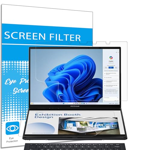 i-Tensodo 2 Pack 14 inch Anti Glare Screen Protector for 2025-2024 ASUS Zenbook Duo 2-in-1 Laptop Dual 14'' OLED (UX8406), Eye Protection Anti Glare Filter - color: Anti Glare
