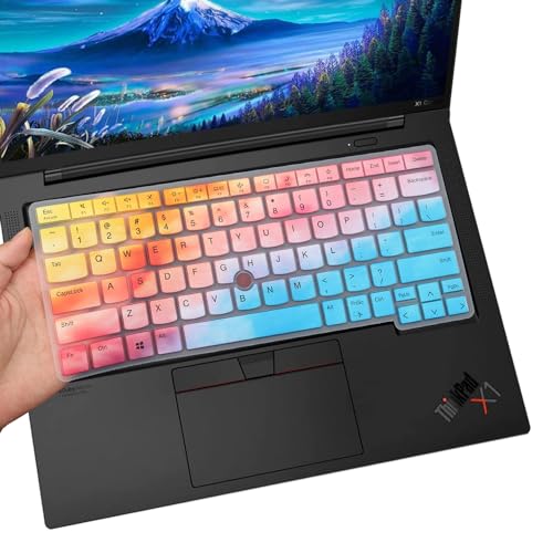 Keyboard Cover for Lenovo Thinkpad x1 Carbon Gen 11/10 14 inch, ThinkPad T14 & T14s Gen 4/3, ThinkPad L14 & P14s Gen 3, ThinkPad X1 Yoga Gen 8/7, Thinkpad E14 Gen 5 Laptop Keyboard Skin-Dazzling - color: Dazzling