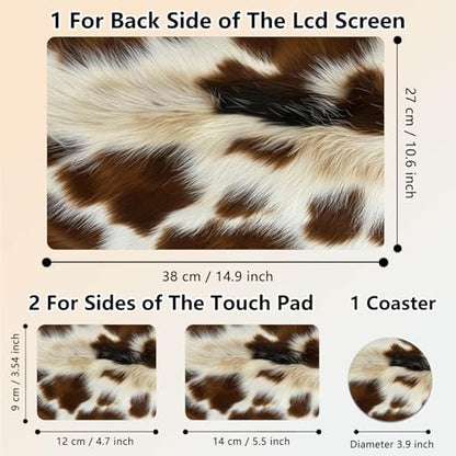 Laptop Skin Sticker Decal 15.6 Inch,12 13 13.3 14 15 15.6 in Laptop Netbook Skins for Notebook,Art Decal Removable Waterproof Scratch Resistant,Universal Vinyl Cover,Brown White Fur Print - color: Brown White Fur Print