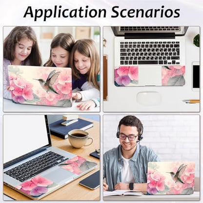 Laptop Skin 12.1-15.6 inch Removable Universal Reusable Laptop Sticker Decal,Waterproof No Residue Vinyl Cover,Scratch-Resistant Cuttable Full Wrap Sticker for Notebook, Pink Flower Hummingbird - color: Pink Flower Hummingbird