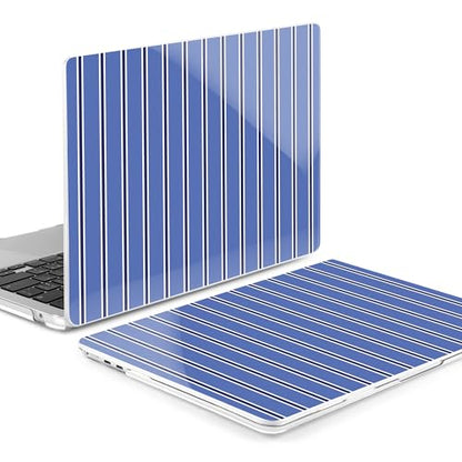 MEEgoodo for M5/M4/M3/M2 MacBook Air 15 inch Case 2026 2025 2024 2023, Case Fit Model (A3448/A3241/A3114/A2941) for MacBook Air 15.3 inch, Blue and White Stripes - color: Blue And White Stripes