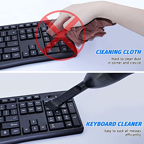 Hayousui 4.3Kpa Keyboard Vacuum Cleaner Mini Handheld Computer Vacuum | USB Rechargeable,Hepa Filter,LED Light, Pc Cleaning Kit for Car/Laptop/Sewing Machine/Desk Crumbs/Dust Cleaner
