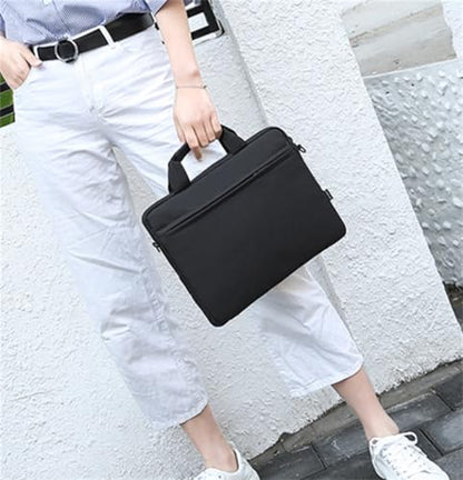 Laptop Bag Water-resistant Laptop Sleeve Case with Shoulder Straps & Handle, Computer Slim Briefcase - color: Black, size: 15.6