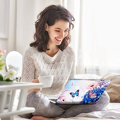 AIMSA Laptop Skin Sticker Decal, 12 13 13.3 14 15 15.4 15.6 inch Laptop Art Decal Protector Notebook Netbook PC 15.6" Universal Vinyl Cover, Butterfly Flower - color: Butterfly Flower