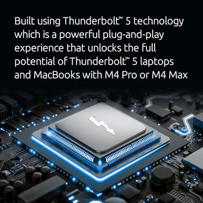 Kensington SD5000T5 Thunderbolt 5 Docking Station (K35201NA) Silver | Dual 6K at 60Hz displays, 140W power delivery, compatible with MacBook M1-M5 and Windows Thunderbolt 5 laptops