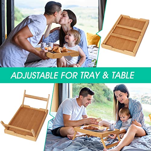 Artmeer FSC 100% Bamboo Bed Tray with Folding Legs, X-Large, Natural | X-large FSC 100% bamboo bed tray with folding legs, handles and extra legroom for meals, laptops and reading. - color: Bamboo, size: X-Large