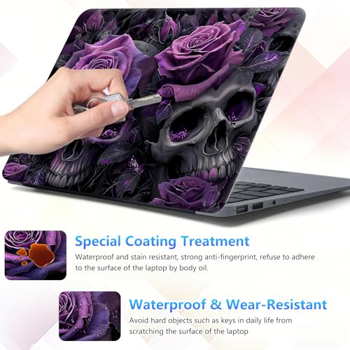 Laptop Skin Sticker Decal 15-15.6 Inch with Cute Mouse Pad, Universal Reusable Vinyl Sticker for 12.1 13 13.3 14 15.4 Inch Netbook and Notebook PC, Gothic Floral - color: Gothic Floral