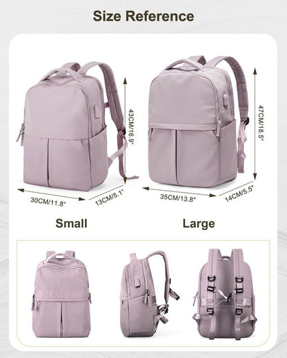 Laptop Work Backpack for Women - 15.6 Inch Laptop Compartment, Lightweight Waterproof Large Travel Backpack for College, Nurse & Teacher, Purple - color: Model a Purple