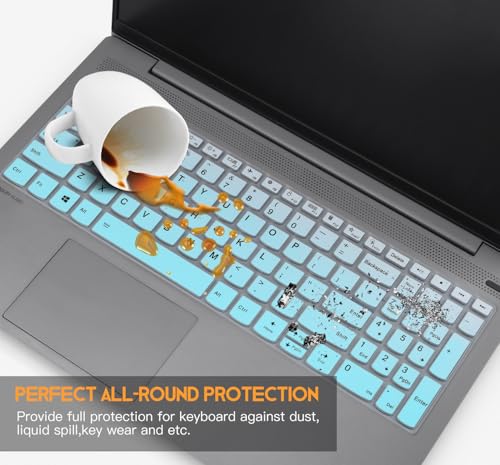 Keyboard Cover for Lenovo ideaPad 15.6", Yoga 7 7i 15.6/16, Lenovo ideaPad 3 3i 5 5i 15.6/ ideaPad Flex 5 5i 15.6" 16 ideaPad Slim 7 15.6, ThinkBook 15 G2 G3, ThinkBook 15p -Ombre Mint - color: Ombre Mint