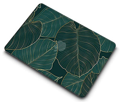Laptop Case Compatible with Old Version MacBook Pro 13 Inch Case 2012 2011 2010 2009 2008 Release Model A1278 with CD-ROM, Plastic Hard Shell Case Cover & Keyboard Cover Skin - Green Leaves - color: 1227 Green leaves, size: Pro 13" w/CD-ROM 2008-2012(A127