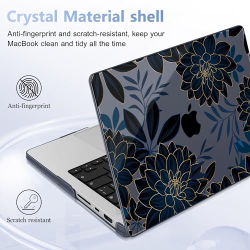 May Chen for 2026 MacBook Pro 14-inch M5 M4 M3 M2 M1 Pro/Max Chip, Release 2026 2025-2021, Model A3427 A3426 A3434 A3112 A3401 A3185, Plastic Hard Shell with Keyboard Cover, Luxury Dahlia - color: Luxury Dahlia