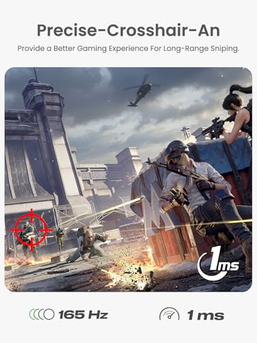 Portable Monitor 24.5” 165HZ, 2K Portable Gaming Monitor with FreeSync, HDR, 180°Adjustable Stand & VESA, 350Nits QHD IPS Large Travel Gaming Second Screen for Laptop, Game Console